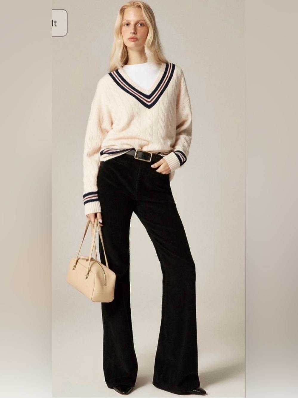 J.Crew Tall vintage flare corduroy pant in black